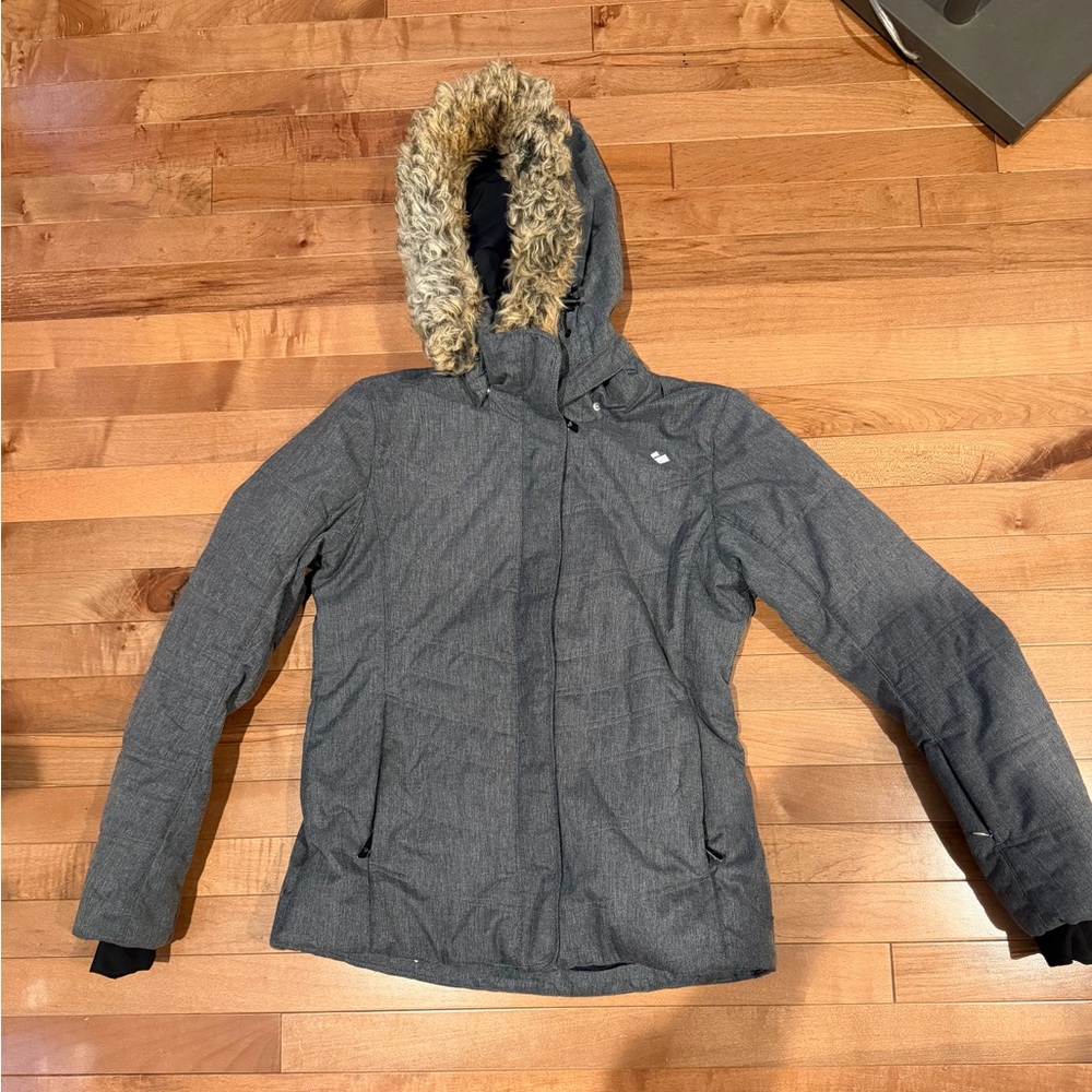 Women's Gray Hooded Jacket